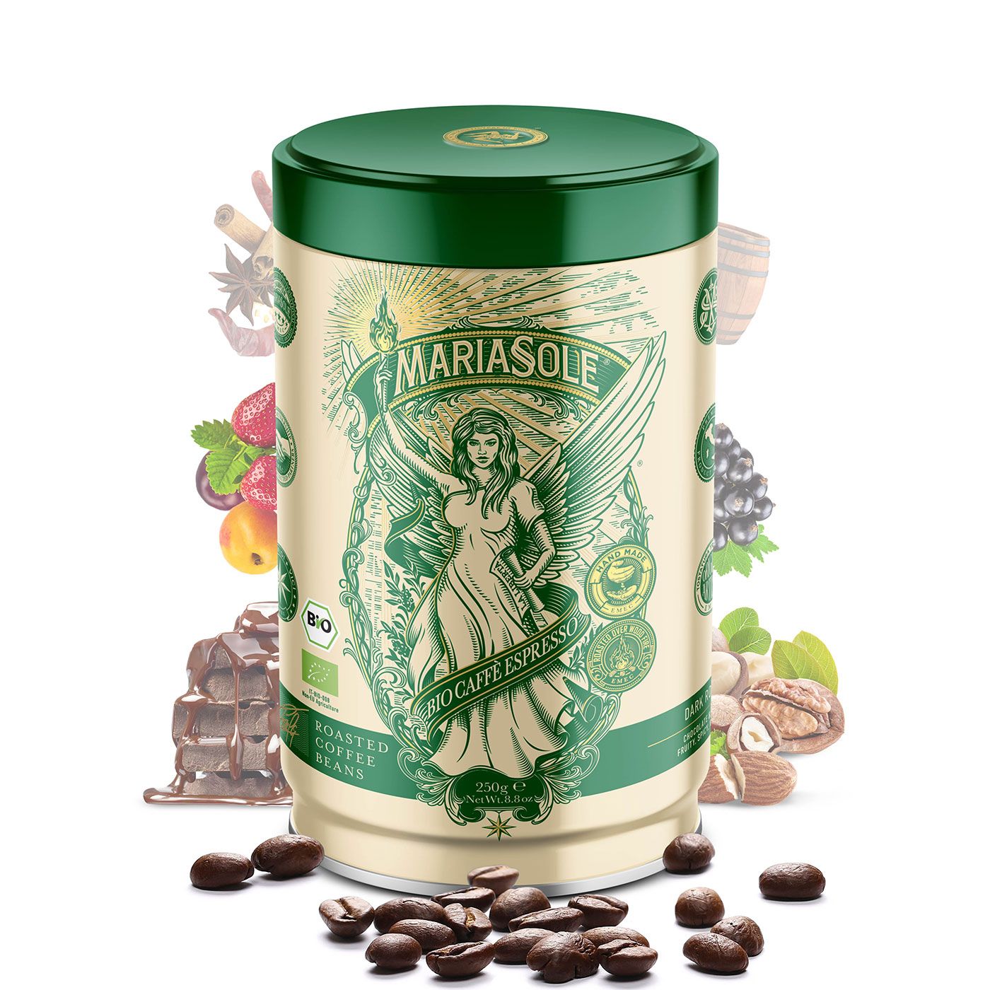 MARIASOLE - BIO Caffè Espresso - Bohnen - 250g - Dose