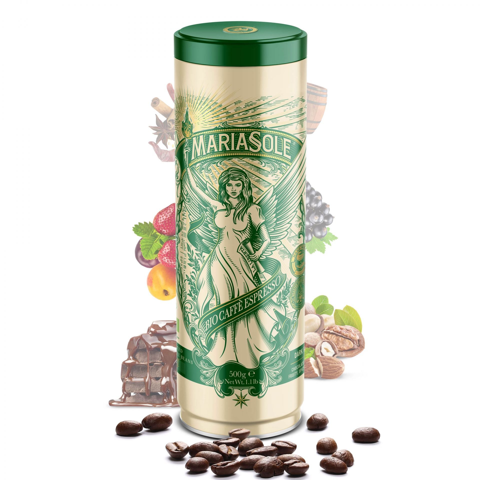 MARIASOLE - BIO Caffè Espresso - Bohnen - 500g - Dose