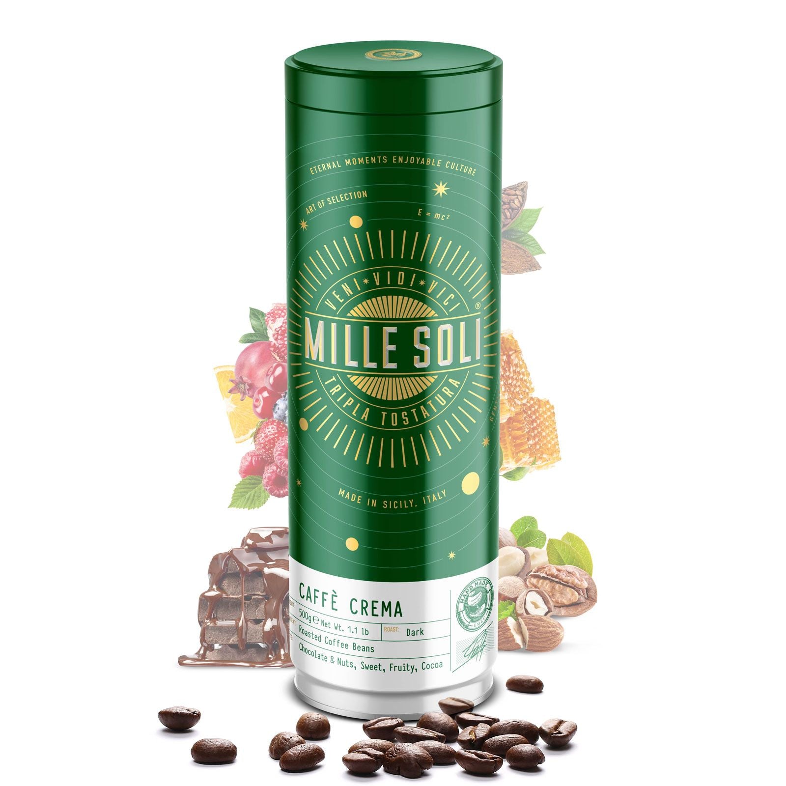 MILLE SOLI - CAFFÈ CREMA - BOHNEN - 500g - Dose