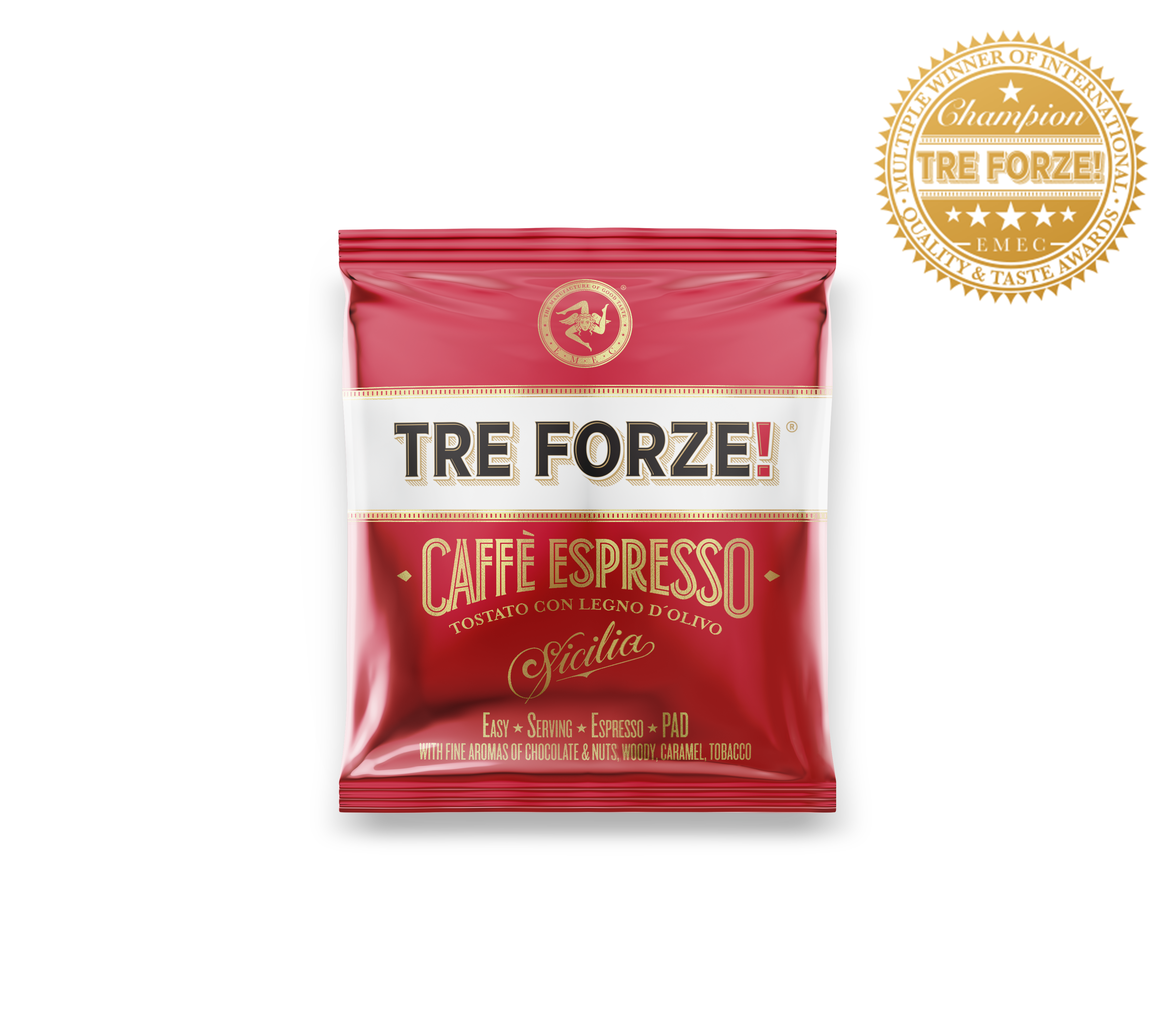 TRE FORZE! - Caffè Espresso - E.S.E. Pads - 50 Stück je 7g -