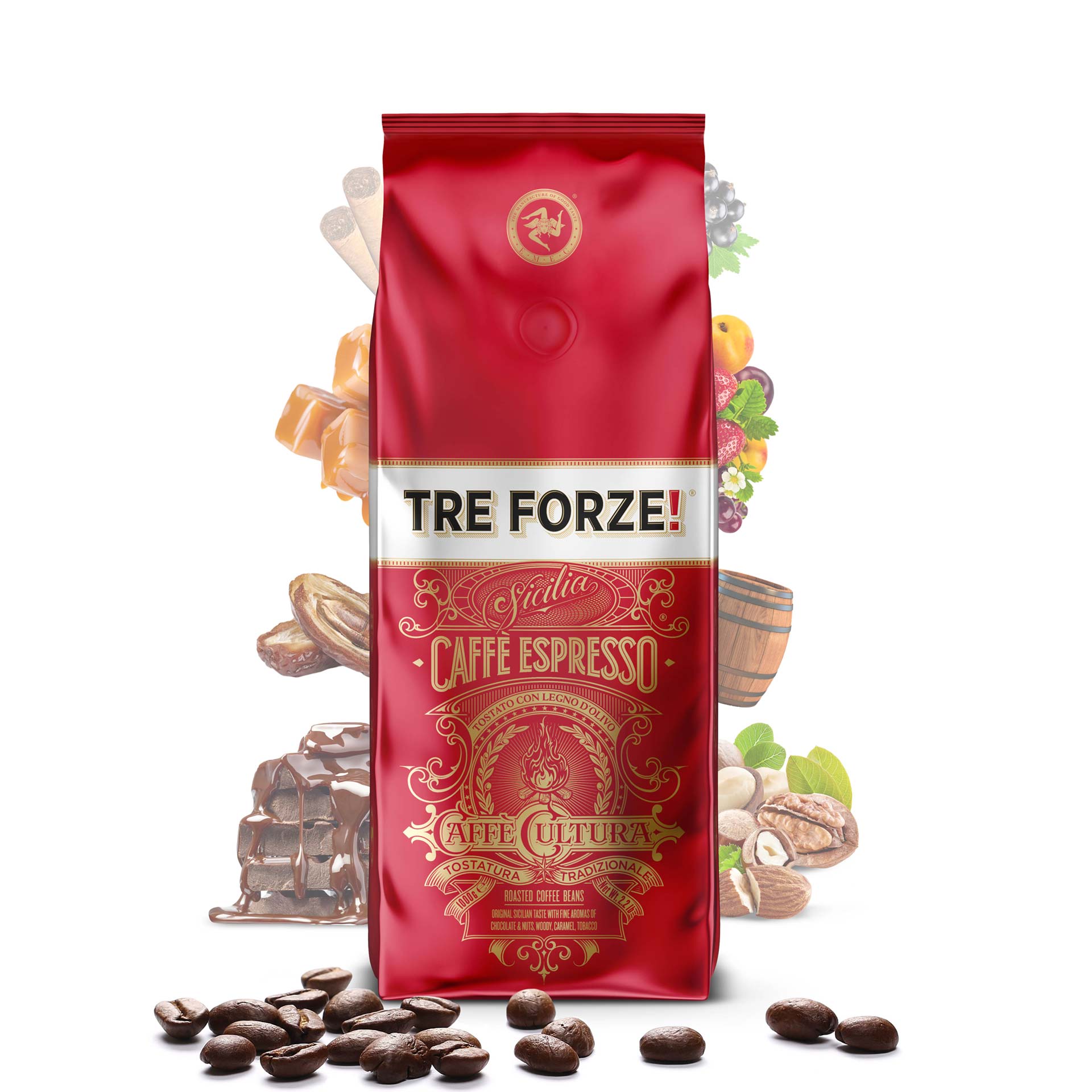 TRE FORZE! - Caffè Espresso - BOHNEN - 1 KG