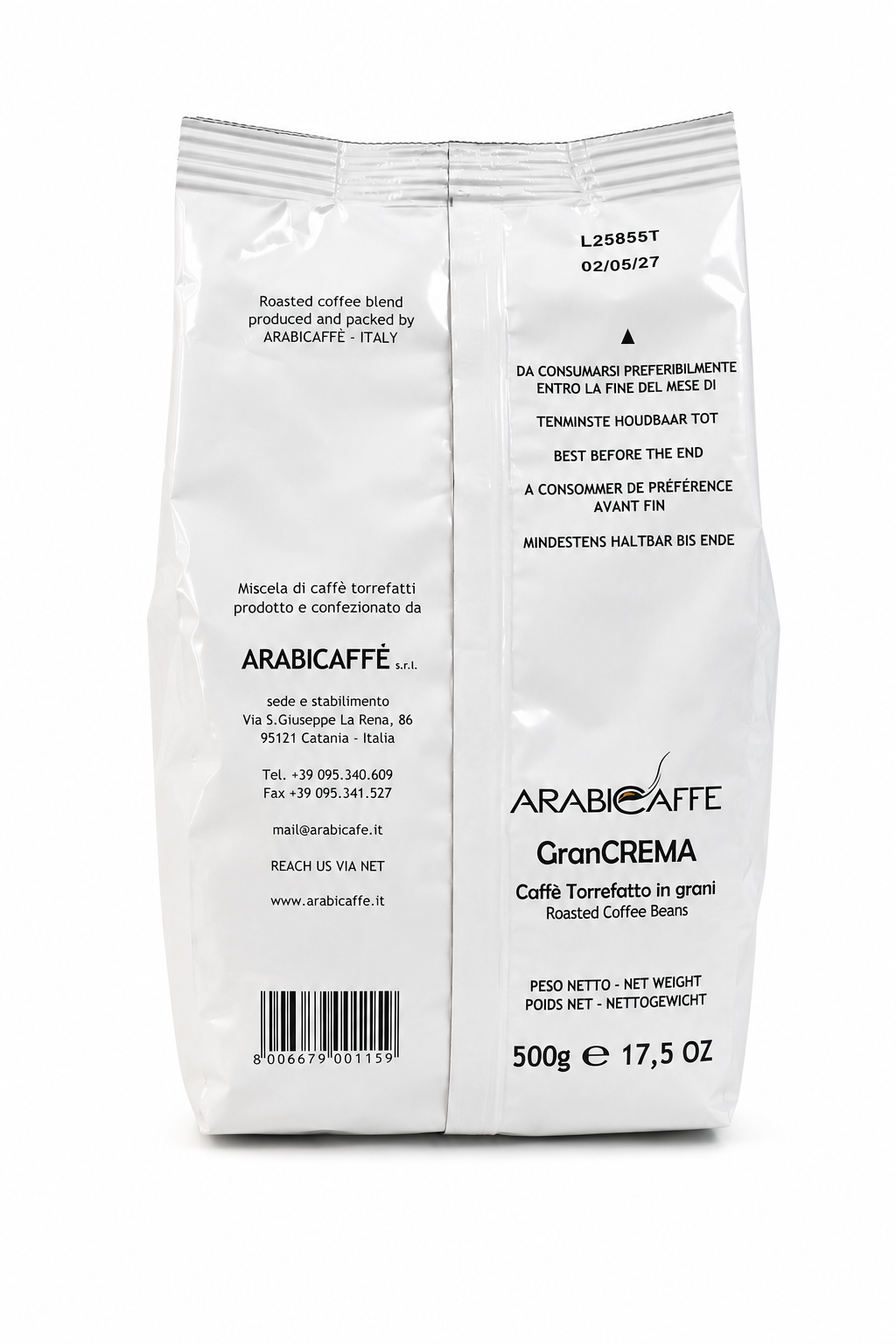 Arabicaffè GranCREMA 500g – Espresso ganze Bohnen 500g