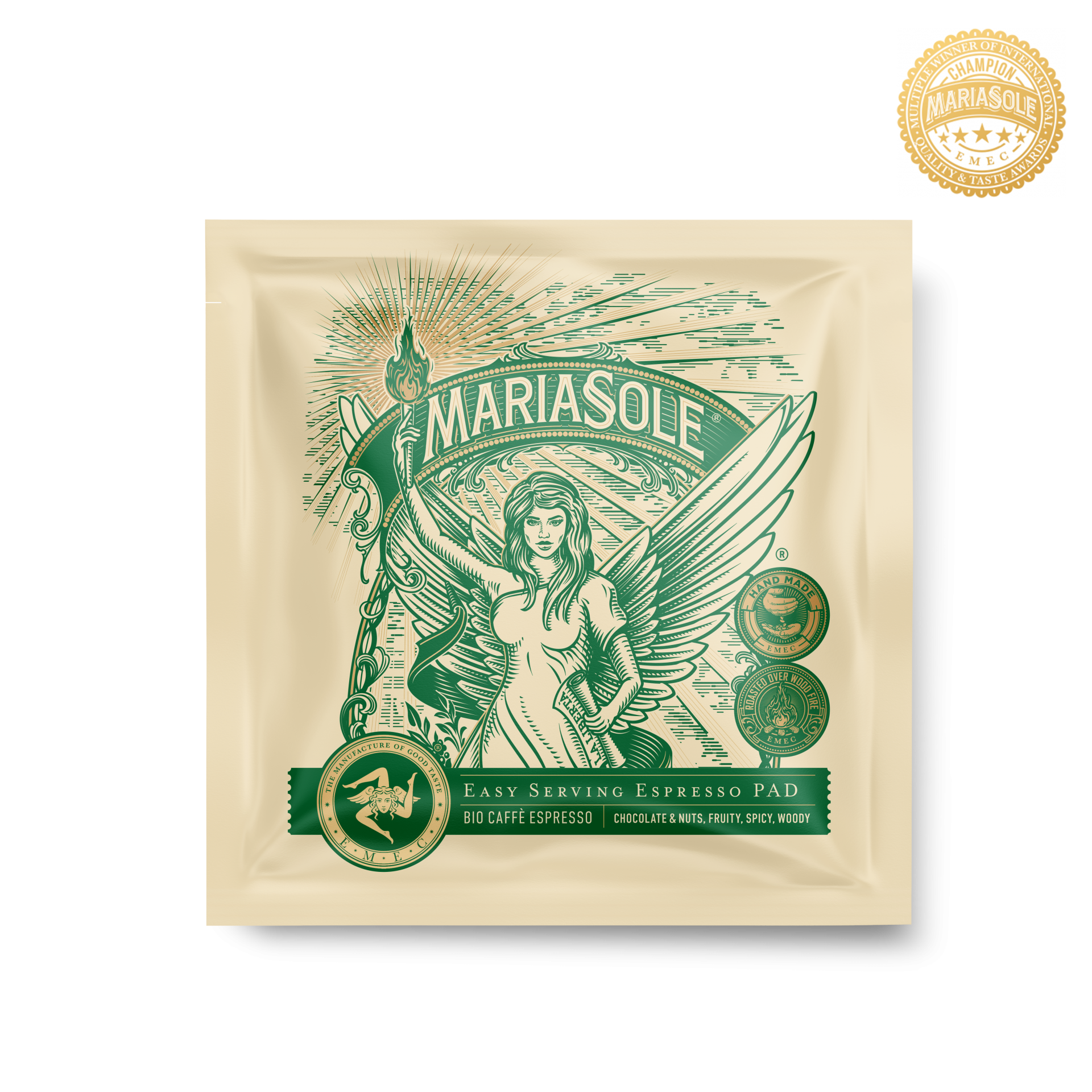 MARIASOLE - BIO Caffè Espresso - E.S.E. Pads - 50 Stück je 7g -