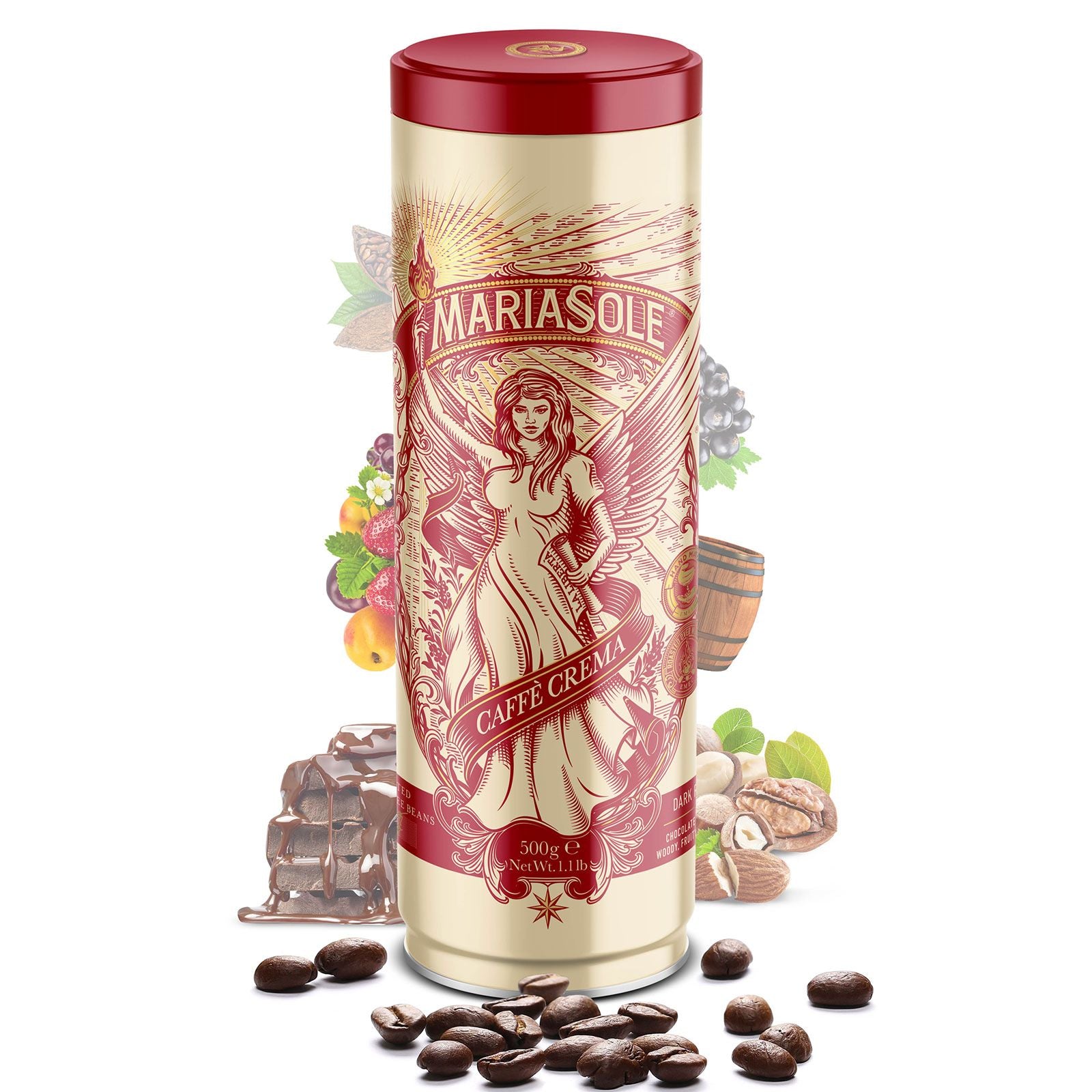 MARIASOLE - CAFFÈ CREMA - BOHNEN - 500g - Dose