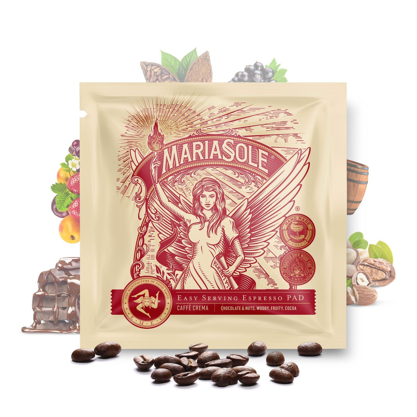 MARIASOLE - CAFFÈ CREMA - E.S.E Pads - 50 Stück je 7g -