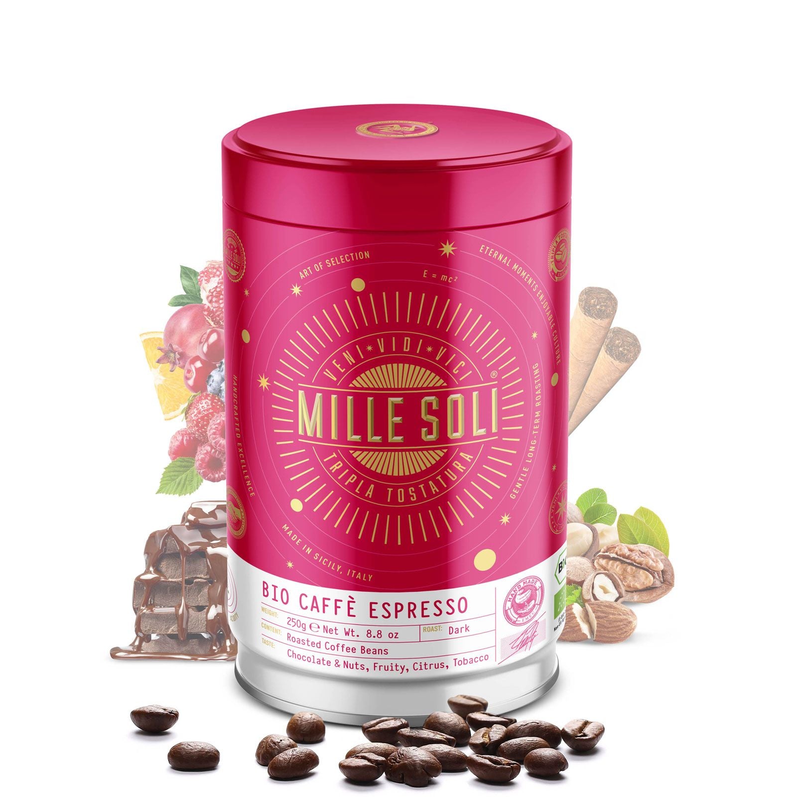 MILLE SOLI - BIO CAFFÈ ESPRESSO - BOHNEN - 0,25 KG - Dose