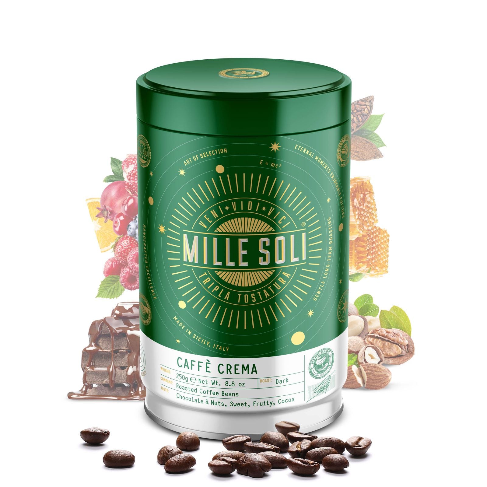 MILLE SOLI - CAFFÈ CREMA - BOHNEN - 0,25 KG - Dose