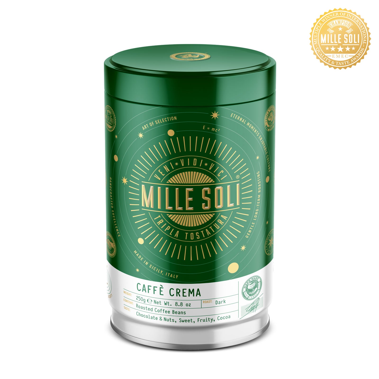 MILLE SOLI - CAFFÈ CREMA - BOHNEN - 0,25 KG - Dose