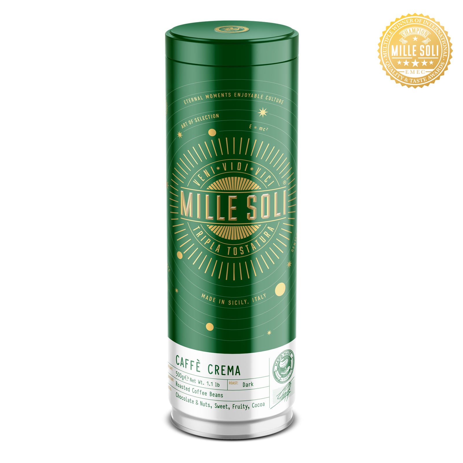 MILLE SOLI - CAFFÈ CREMA - BOHNEN - 500g - Dose