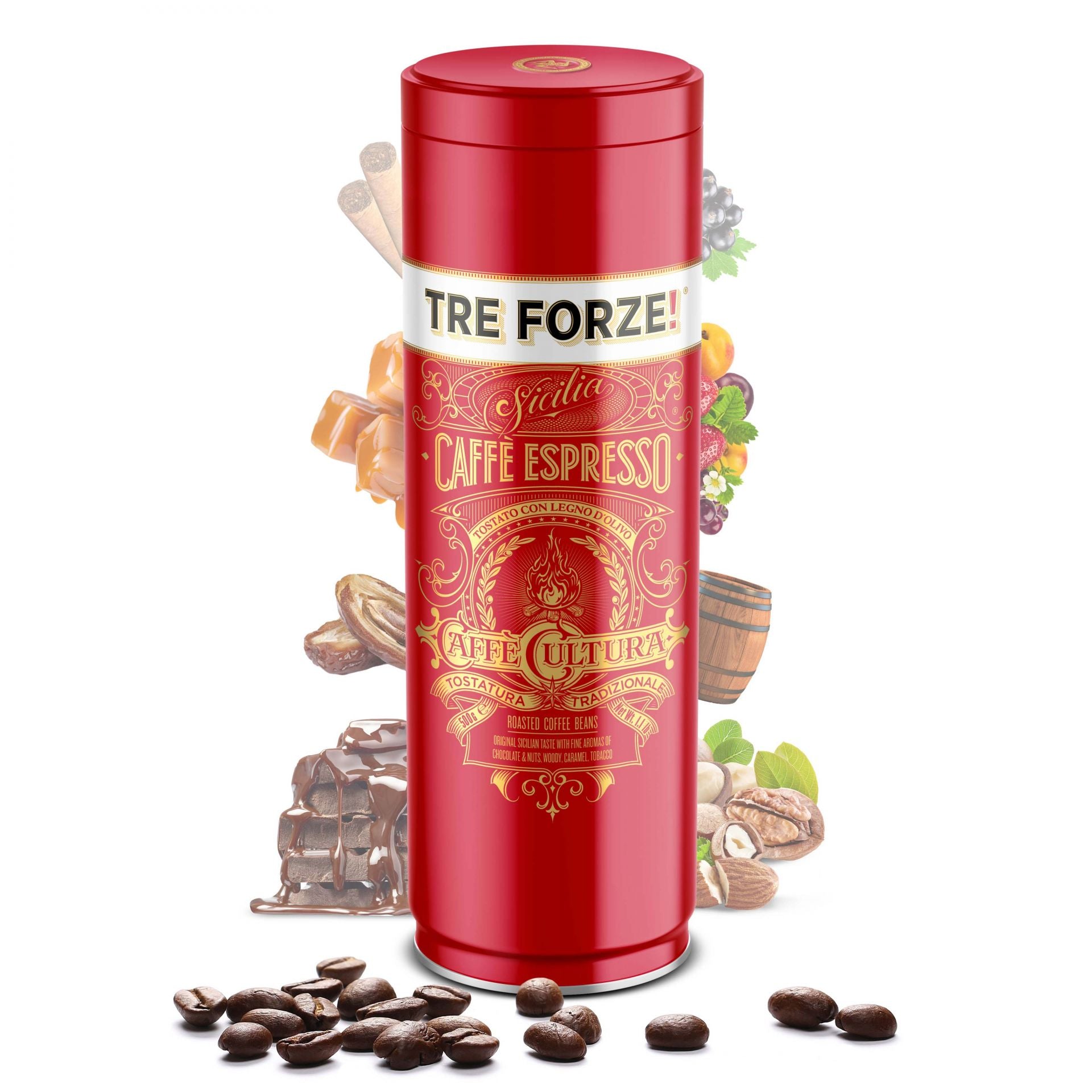 TRE FORZE! - Caffè Espresso - BOHNEN - 500g Dose